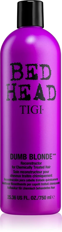 TIGI Bed Head Dumb Blonde, embalagem prática para cabelos coloridos, ideal para mulheres.
