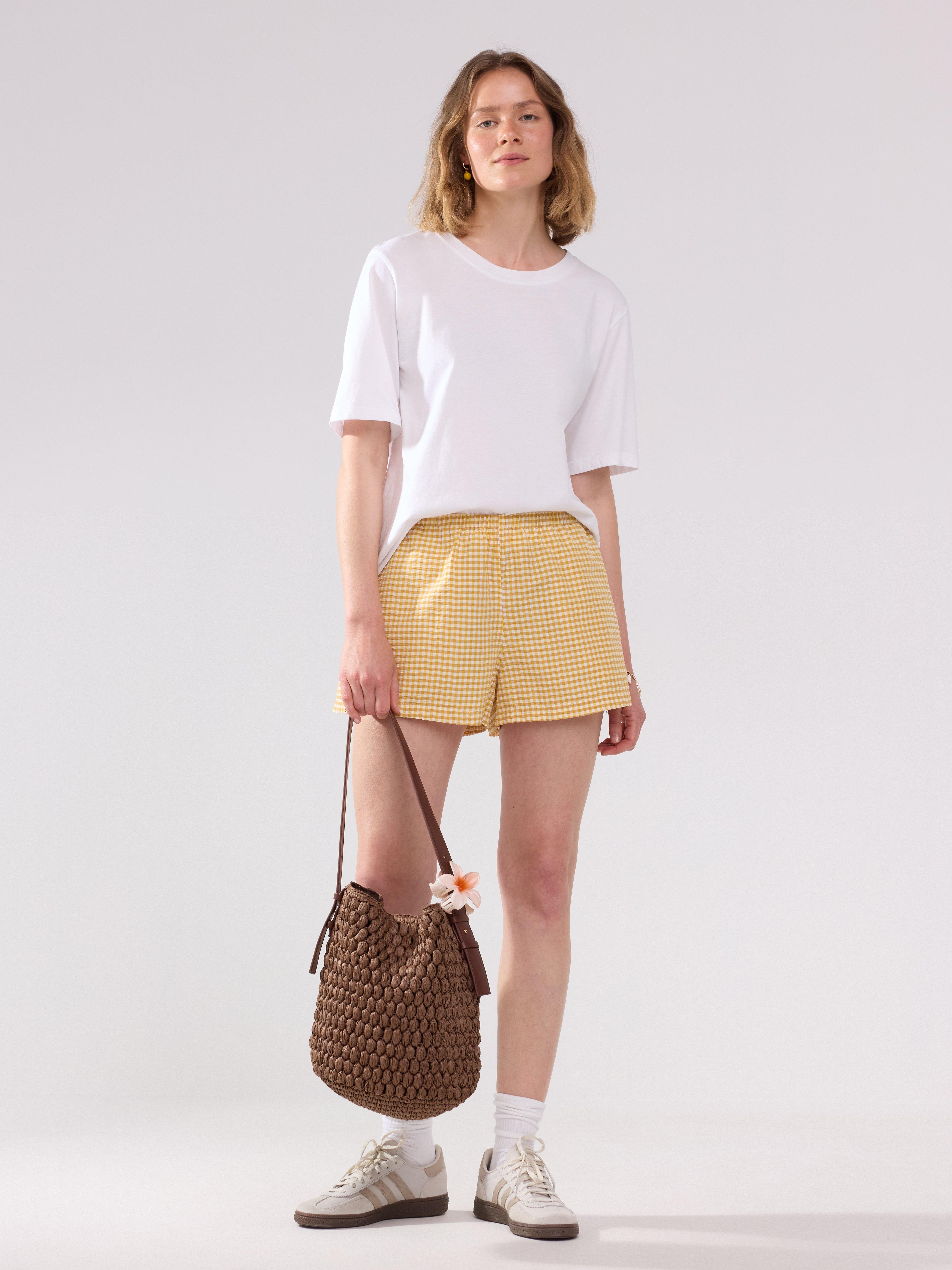 Shorts i bäckebölja Yellow