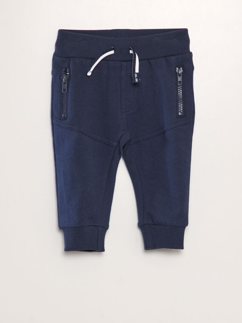 Joggingbroek met ritszakken - BLAUW