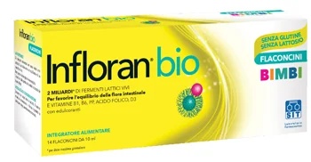SIT Infloran Bio Bimbi Suplemento alimentar para a flora intestinal de crianças 14 frascos