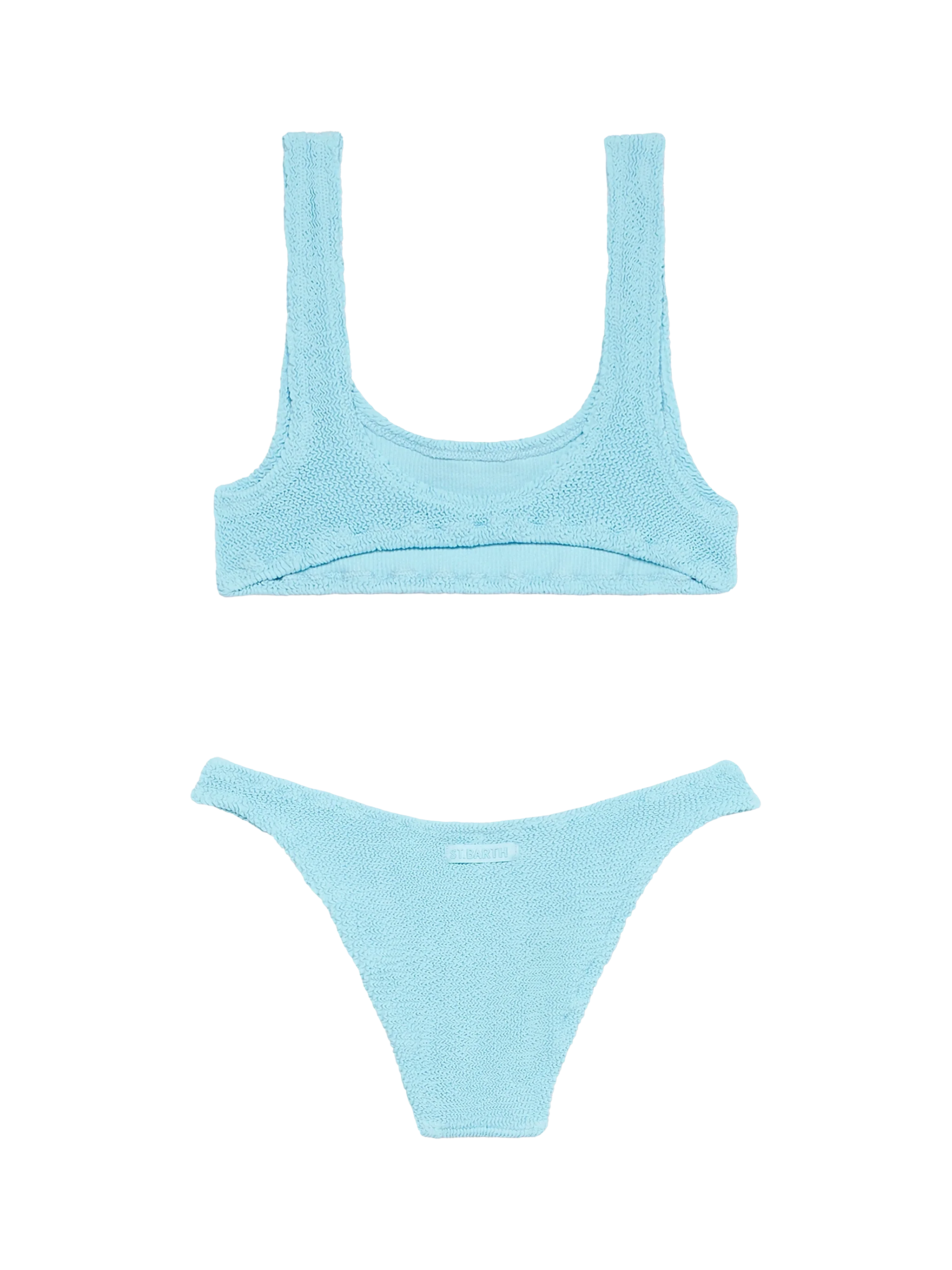 Naima Elise Klassieke Blauwe Bikini met Kreukelpatroon voor Dames