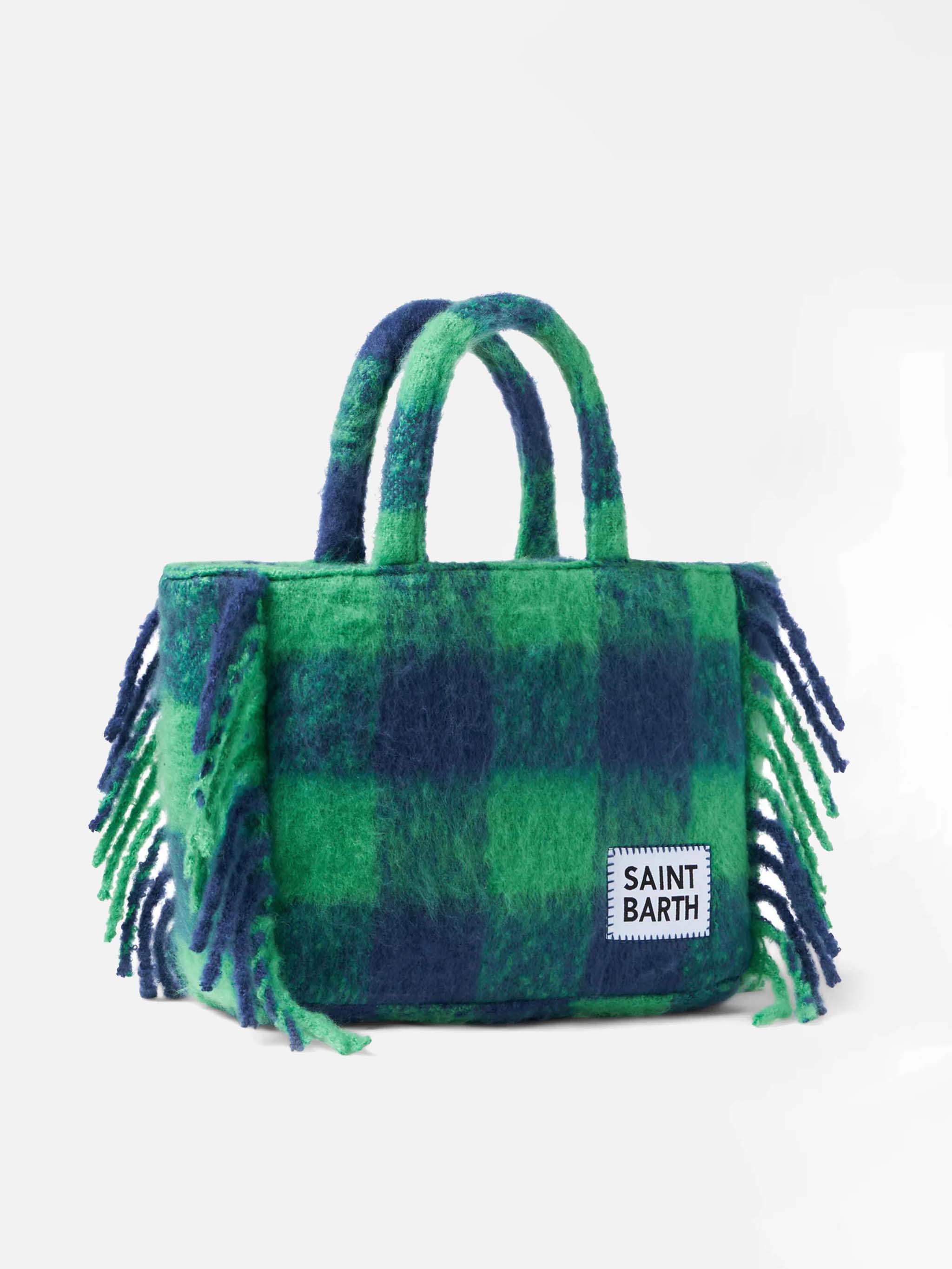 Sac à main Colette à imprimé tartan vert