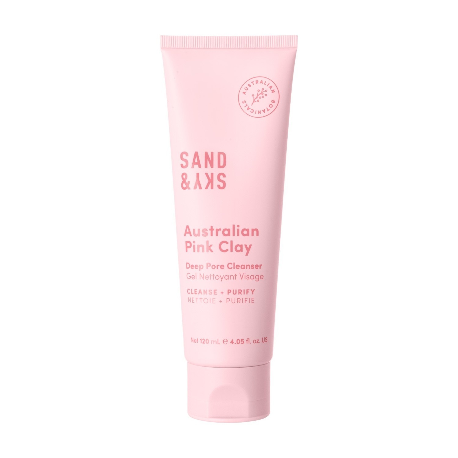 Gel za čišćenje lica Sand & Sky s australijskom ružičastom glinom za dubinsko čišćenje pora – 120 ml