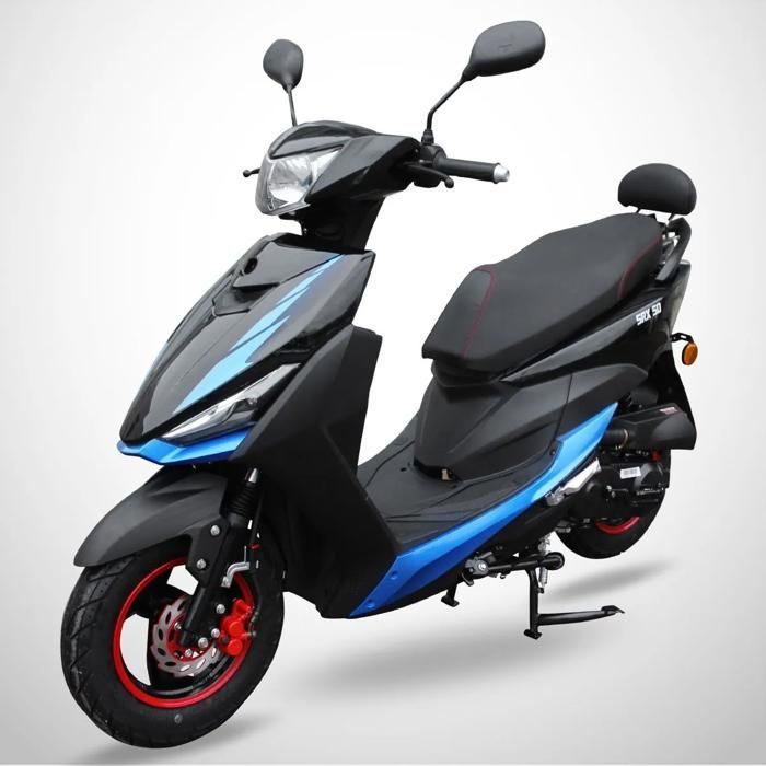 Scooter SRX 50 JIAJUE de 50 cc y 4 tiempos / Negro y azul