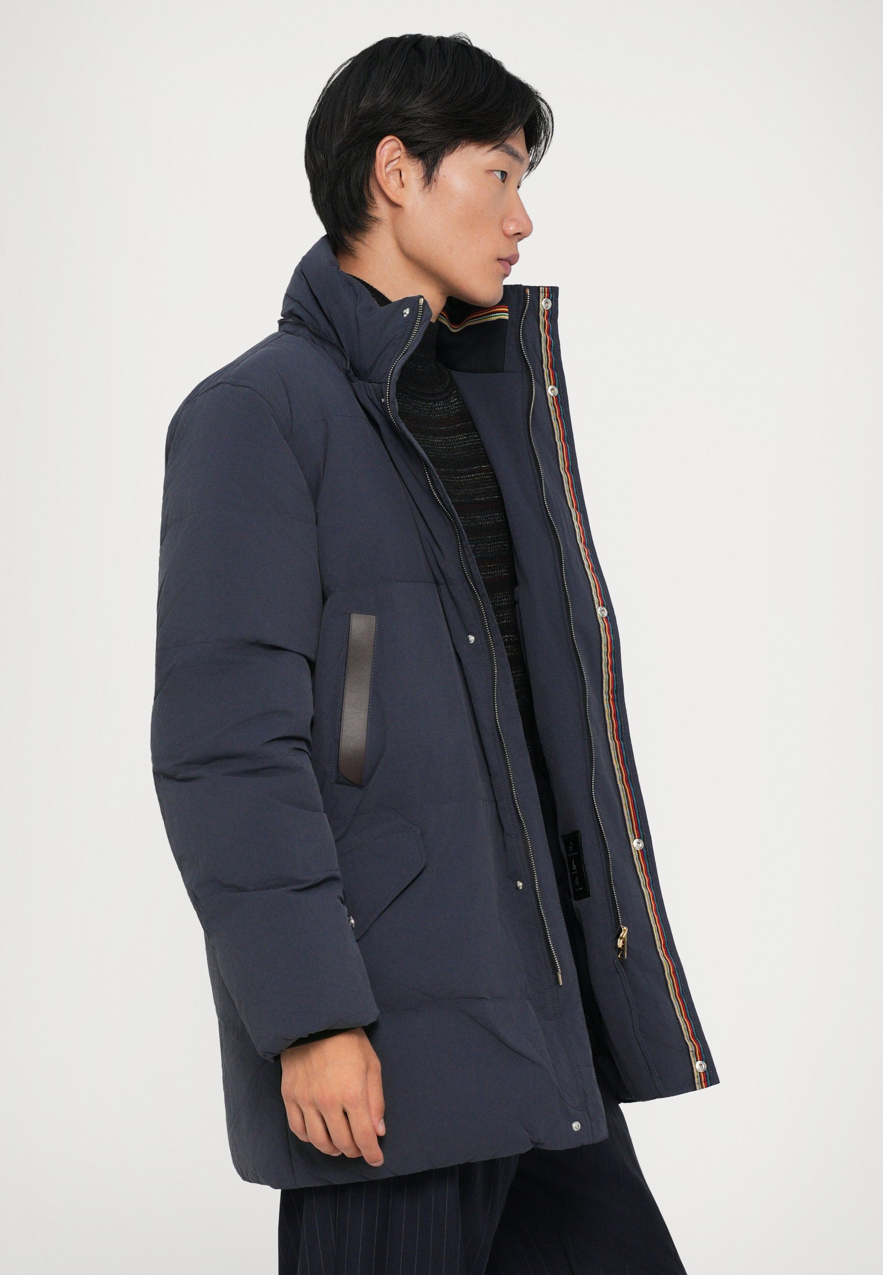 Paul Smith HOODED COAT - Palton cu puf - navy închis