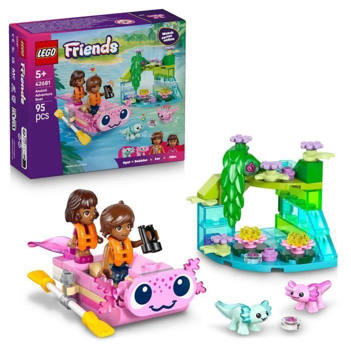 LEGO Friends 42681 Le Bateau d’Aventures Axolotl - Jeu de Construction 5 ans - Figurines
