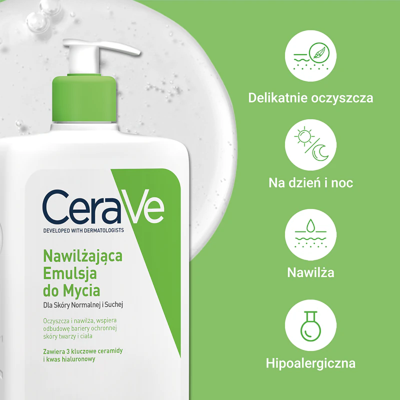 CeraVe Sabonete Líquido Hidratante em emulsão com efeito hidratante