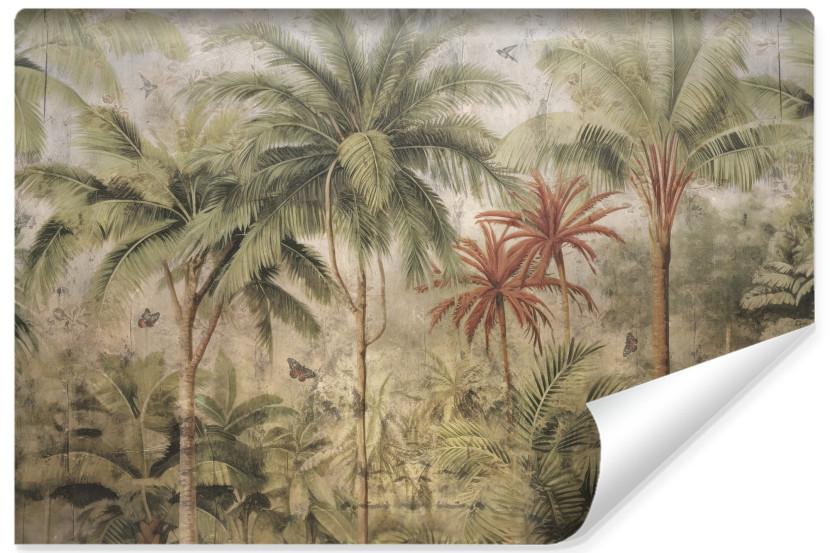 Fototapeta Las Tropikalny W Stylu Vintage 135x90cm
