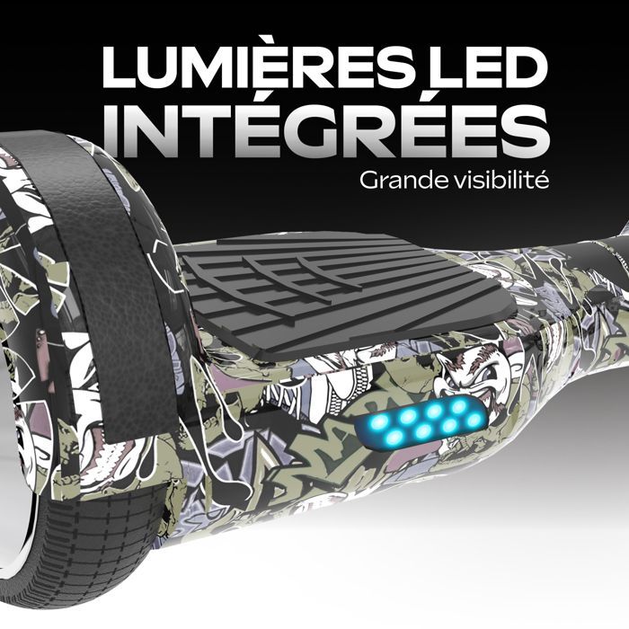 URBANGLIDE Pack Hoverboard Flash + Kart pilot multicolor 6.5