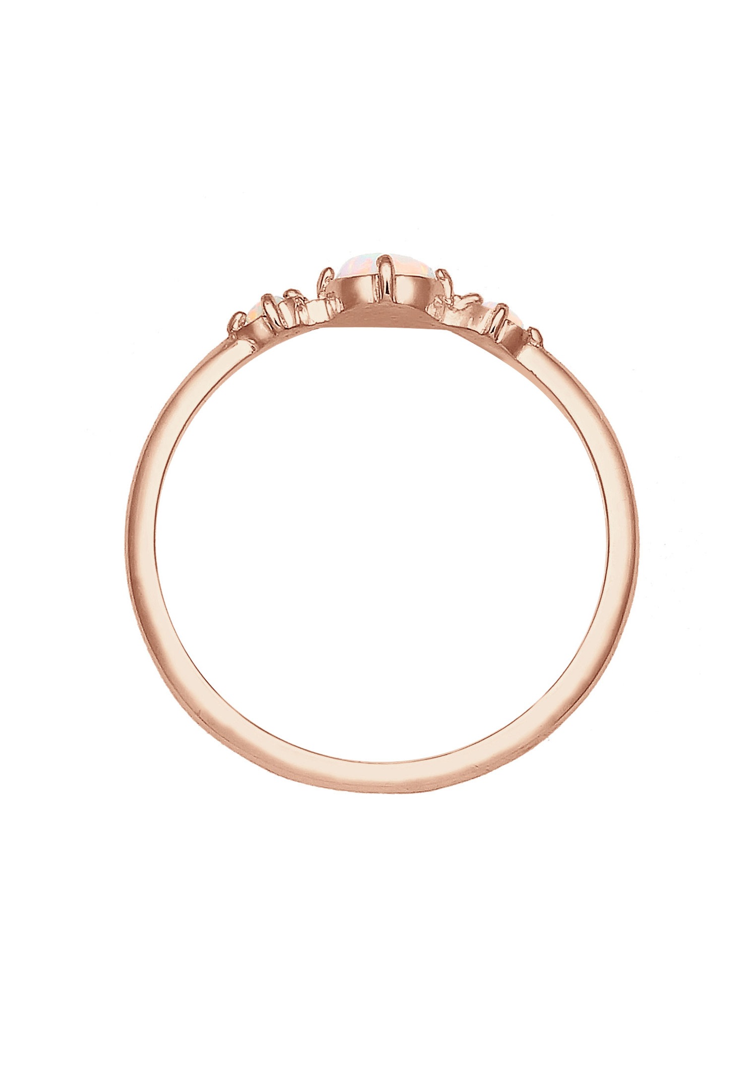 Elli Femmes Bande Géo Vintage Tendance avec Opale Synthétique en Argent Sterling 925