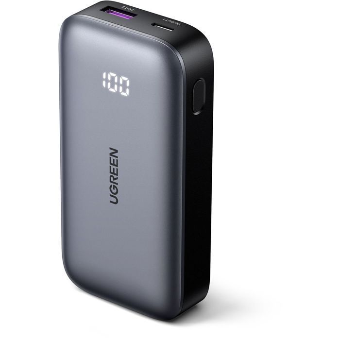 Bateria externa fina - UGREEN - 10.000 mAh - Cinza