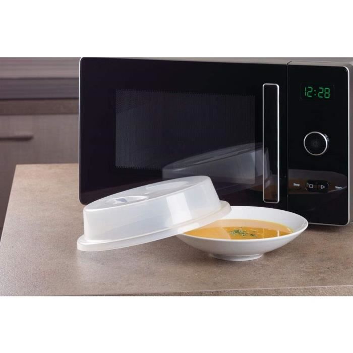 Couvercle micro-ondes - WPRO - PLL003 - Diamètre 26,5 cm - Poignée ergonomique anti-brûlures