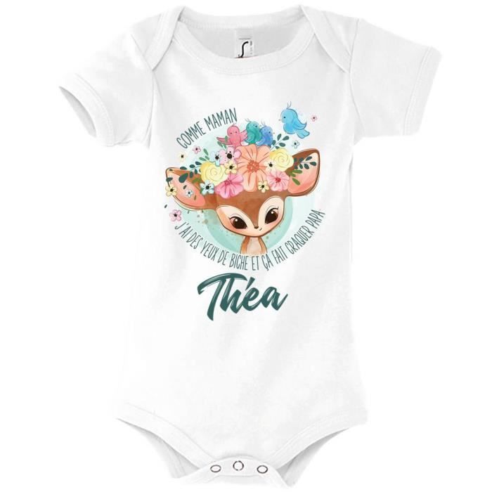 Body para bebé - Théa - Nombre de niña - Algodón - 3-6 meses