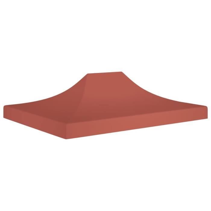 Dekoratives Empfangszeltdach - 4 x 3 m Terrakotta-Pavillon-Leinwand 270 g/m² für den Außenbereich auf Terrasse oder im Garten - 5561