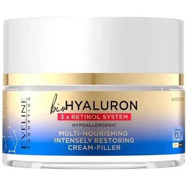 Eveline Bio Hyaluron 3X Retinol System krémový výplňový krém 60 Plus