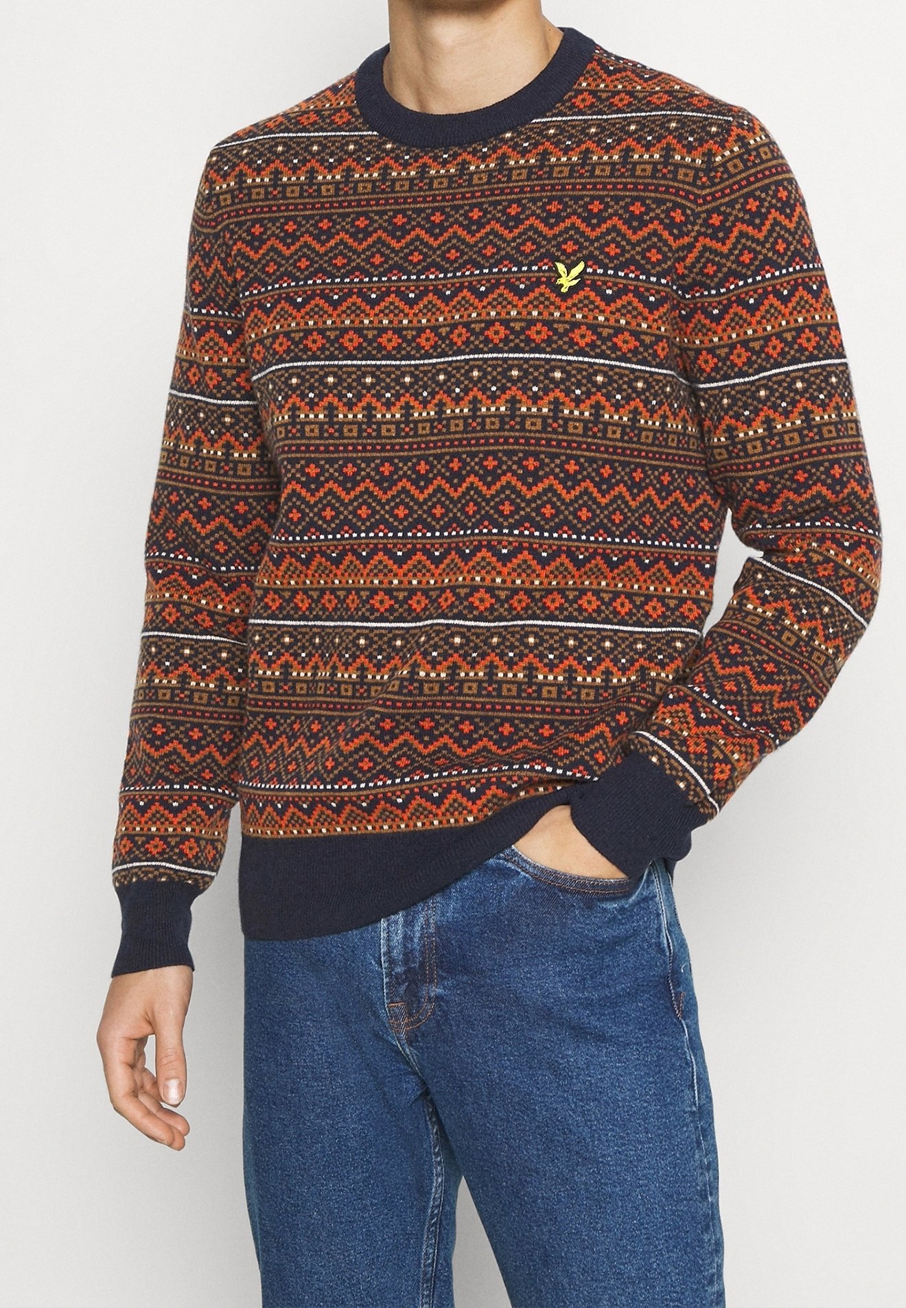 Lyle & Scott pulóver - sötétkék