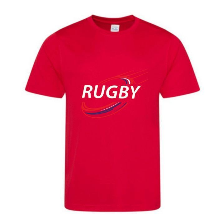 Ensemble Maillot & Short de Rugby Enfant – Polyester – 3 au 14 ans - - Rouge