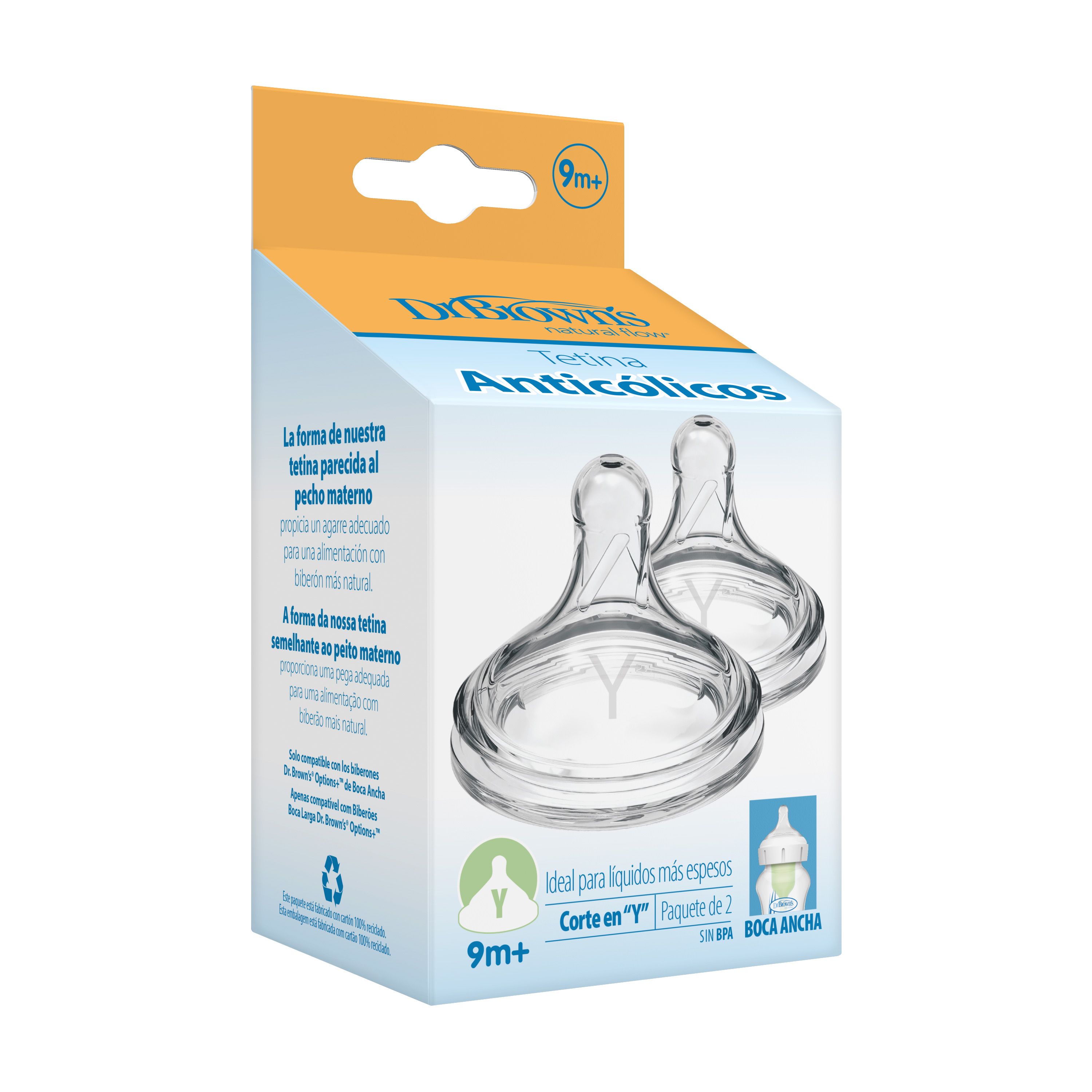 Opcije duda Široki rez za usta, za uzrast od 9 mjeseci Dude