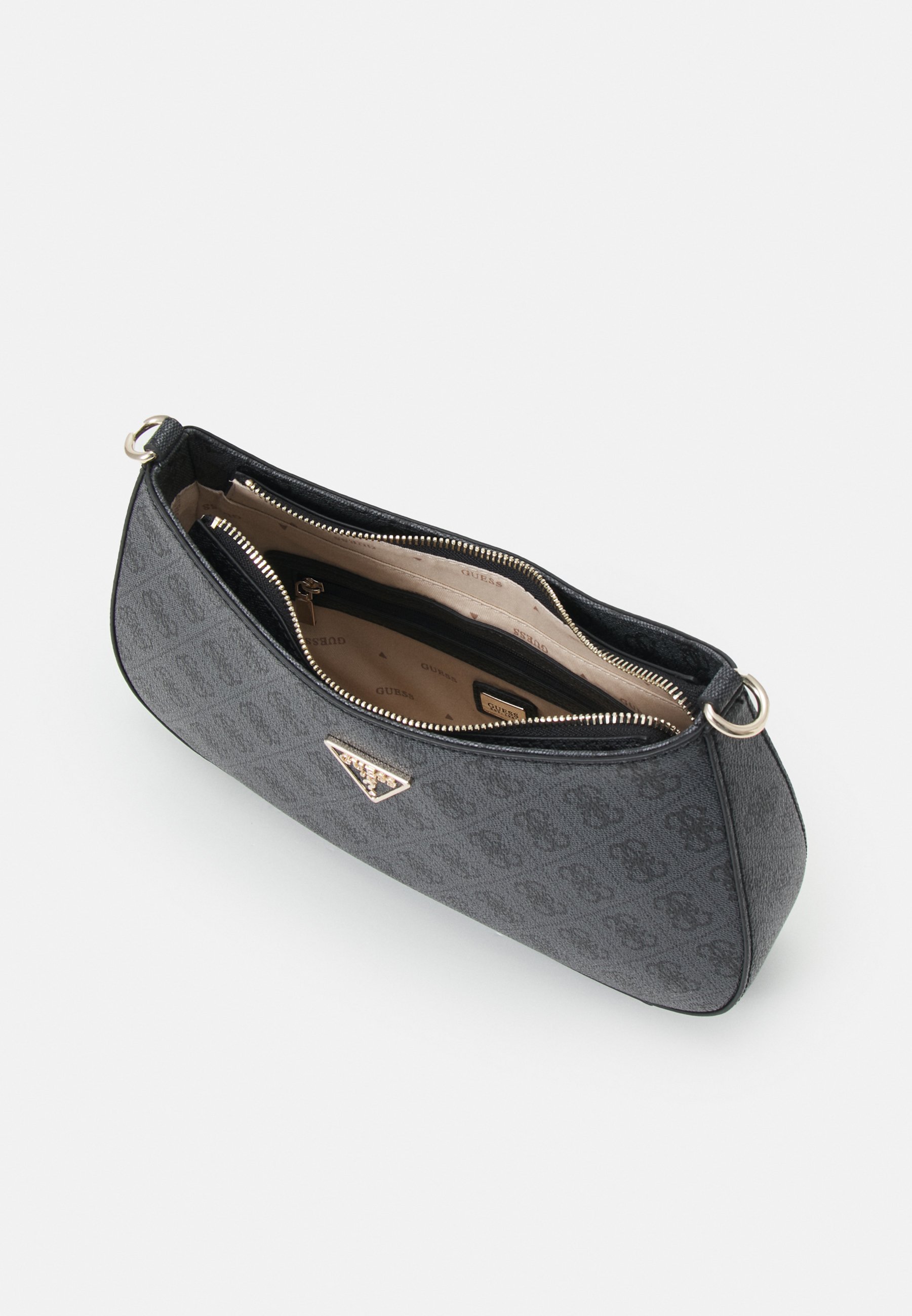 NOELLE TOP ZIP SHOULDER BAG - Håndveske - coal logoGuess