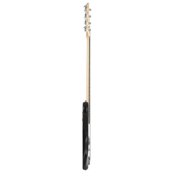 Bajo eléctrico para principiantes, funda marrón y blanca, talla 4.46.