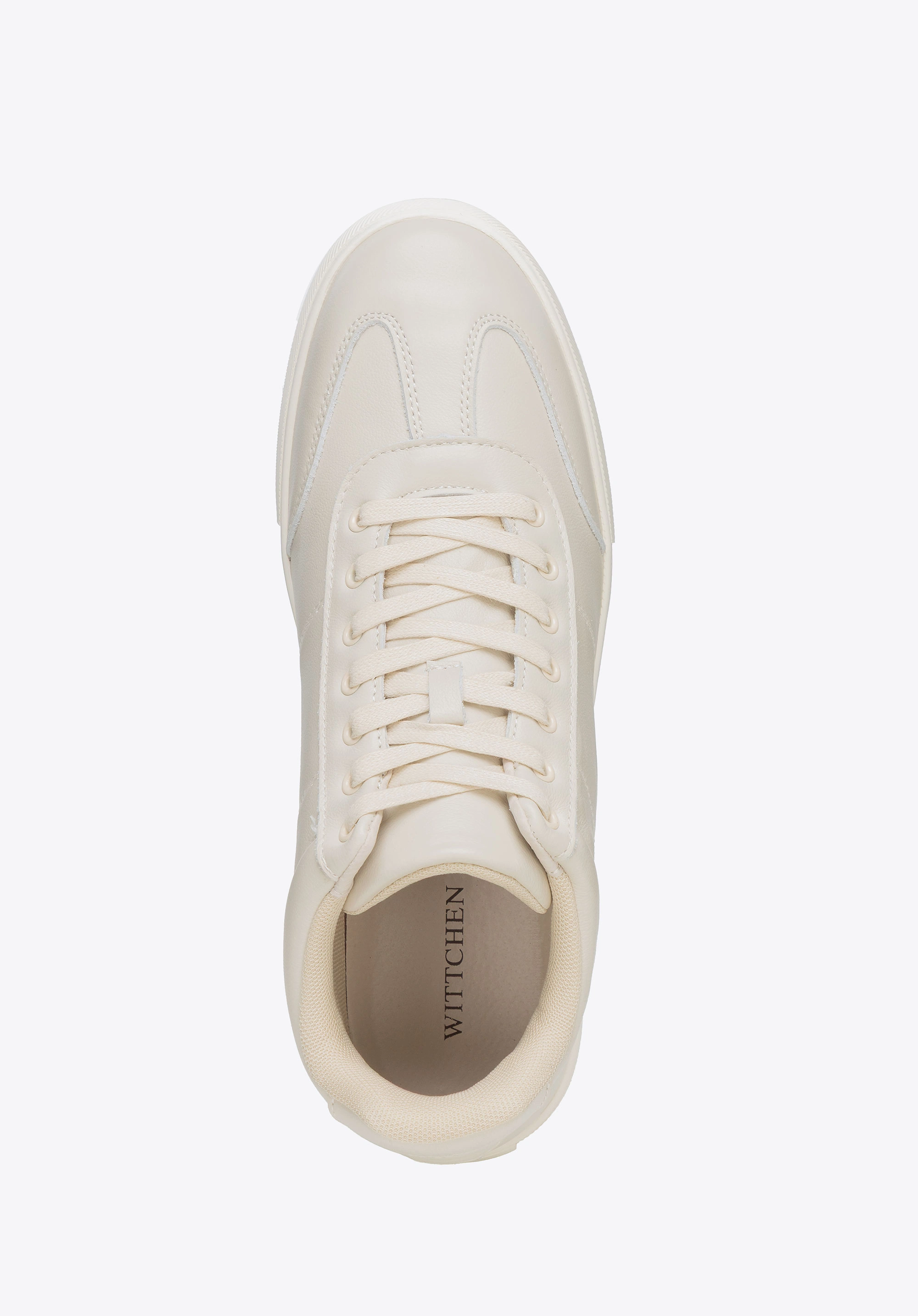 Męskie sneakersy z naturalnej skóry licowej jasny beż