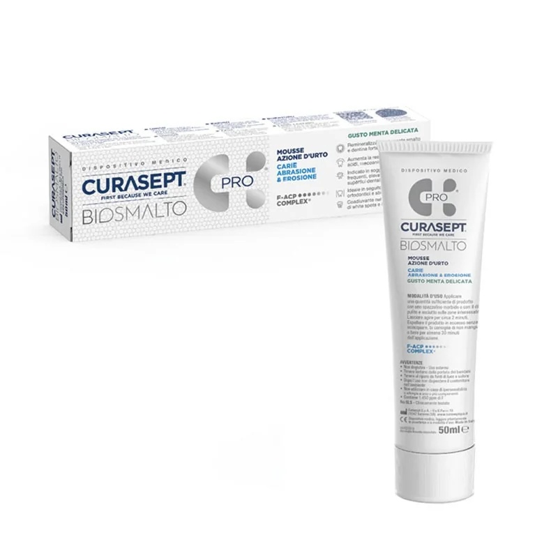 CURASEPT Curasept Biosmalto Mousse Menta Delicado 50 ml Acción Choque
