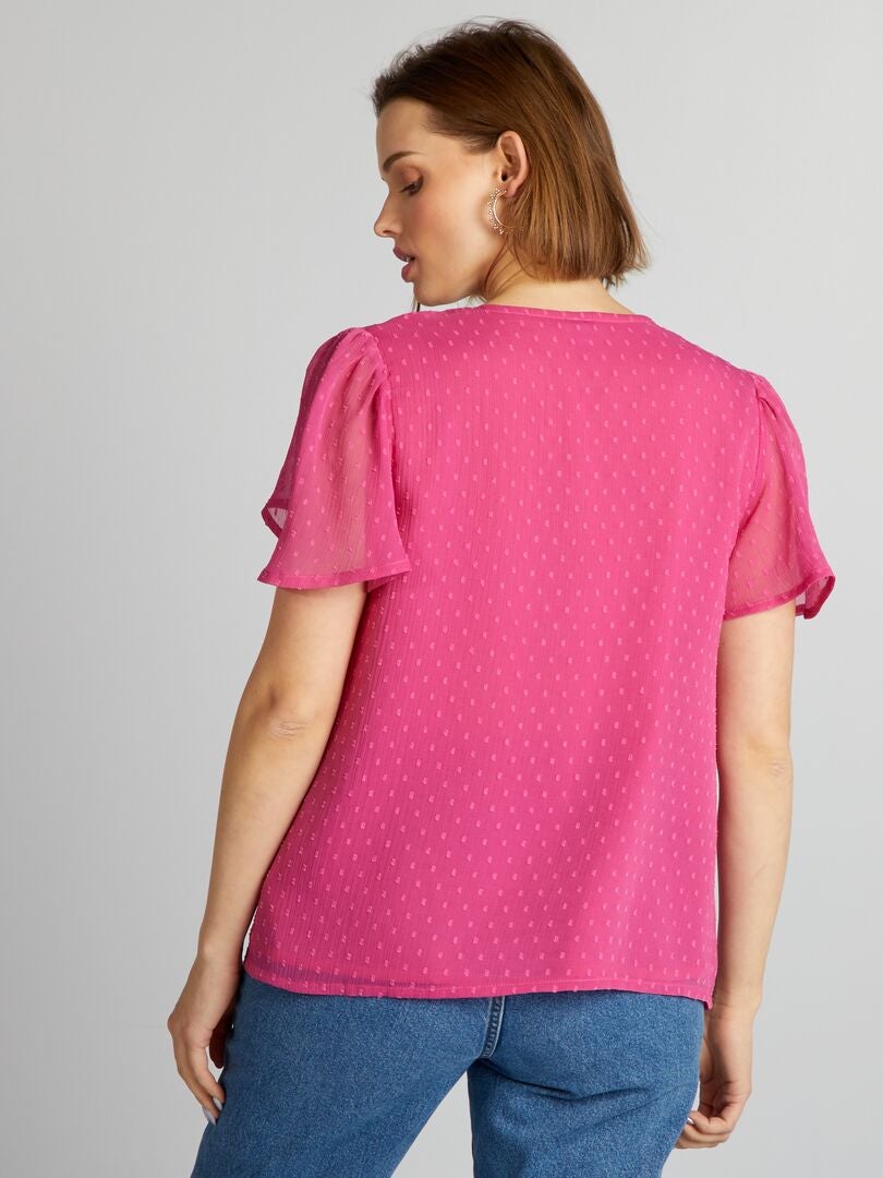 Plumetis blouse - ROZE