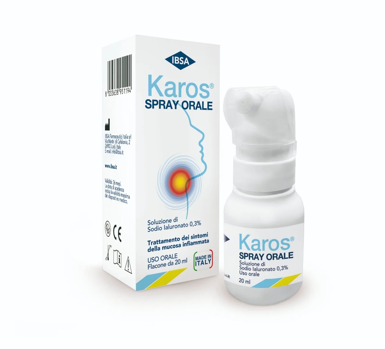 IBSA Karos orale spray 0,3% 20 ml keelpijn