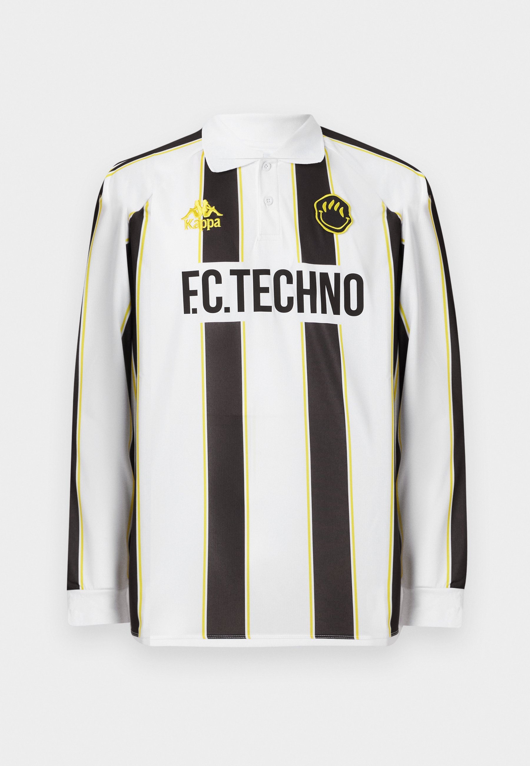 Maglia Kappa RETRO TECHNO AUTENTICA TIMEUS UNISEX - Maglia a maniche lunghe - bianco/marrone/giallo