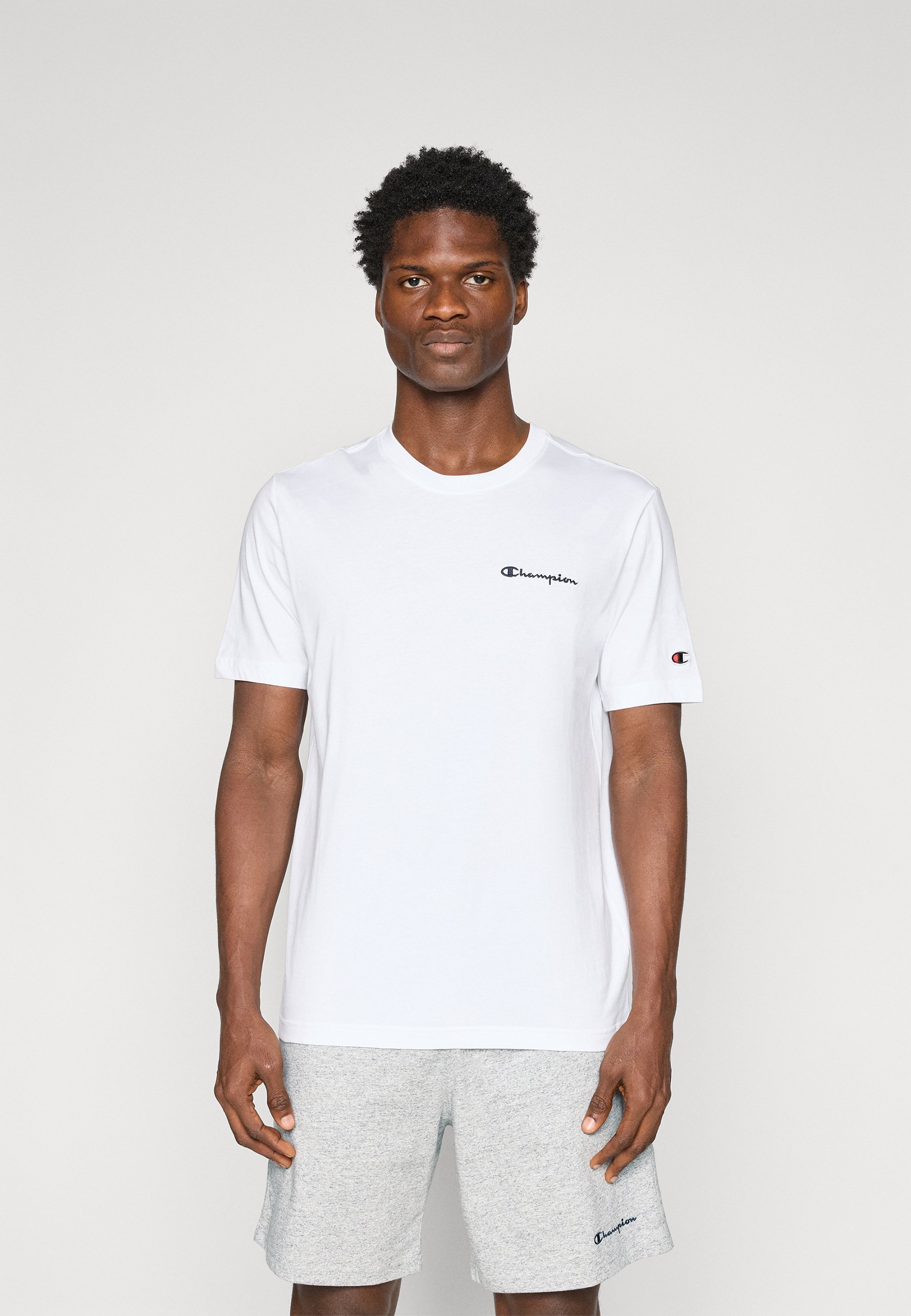 Camiseta básica Champion ICONS CONTRAST CREWNECK - branca