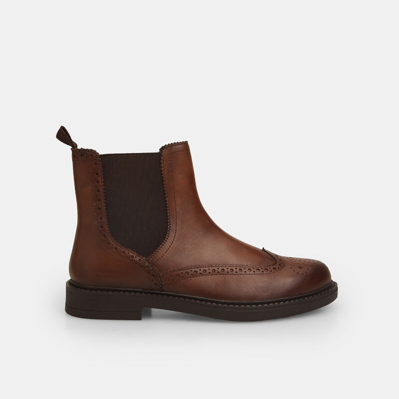 Ženske kožne gležnjače s brogue detaljima