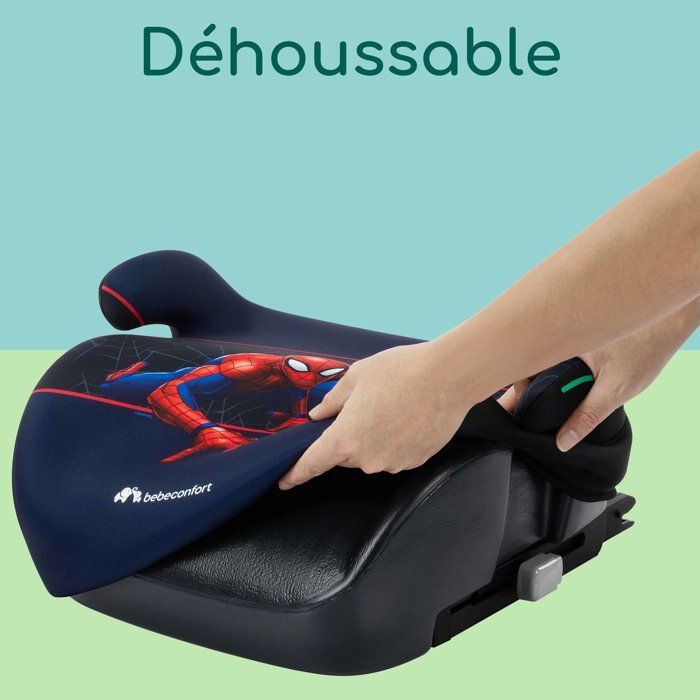Seggiolino auto Bebeconfort DISNEY© Manga i-Fix Spiderman, rialzo Isofix, Gruppo 3 (22-36 kg), dai 6 ai 12 anni, autentico Spiderman