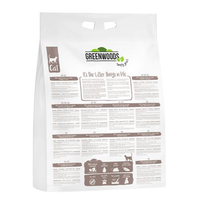 Greenwoods Naturlig Ler Klumpende Kattegrus
