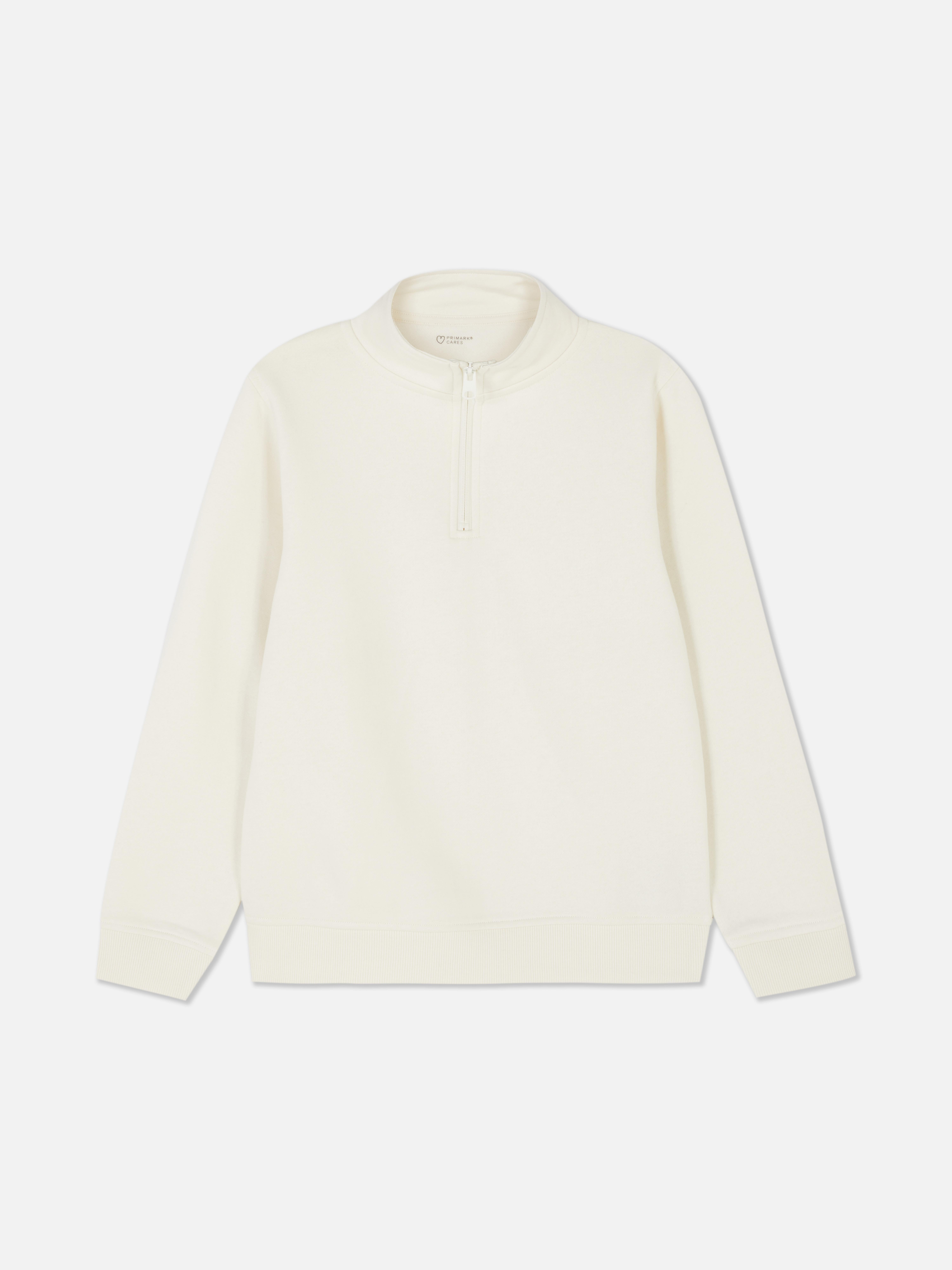 Sweatshirt mit Stehkragen Ein Sweatshirt mit Stehkragen, Reißverschluss und gerippten Bündchen