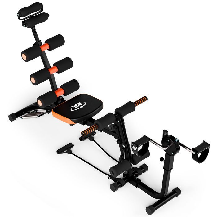 Banco de pesas multifuncional FLASIDU - Banco de entrenamiento abdominal y de espalda - Ajustable, plegable e inclinable