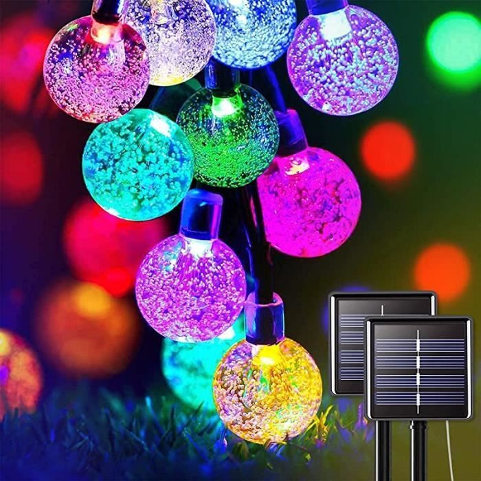 Guirnalda de luces para exteriores - ZGEER - 7,9 metros - 50 LED - Resistente al agua - Multicolor
