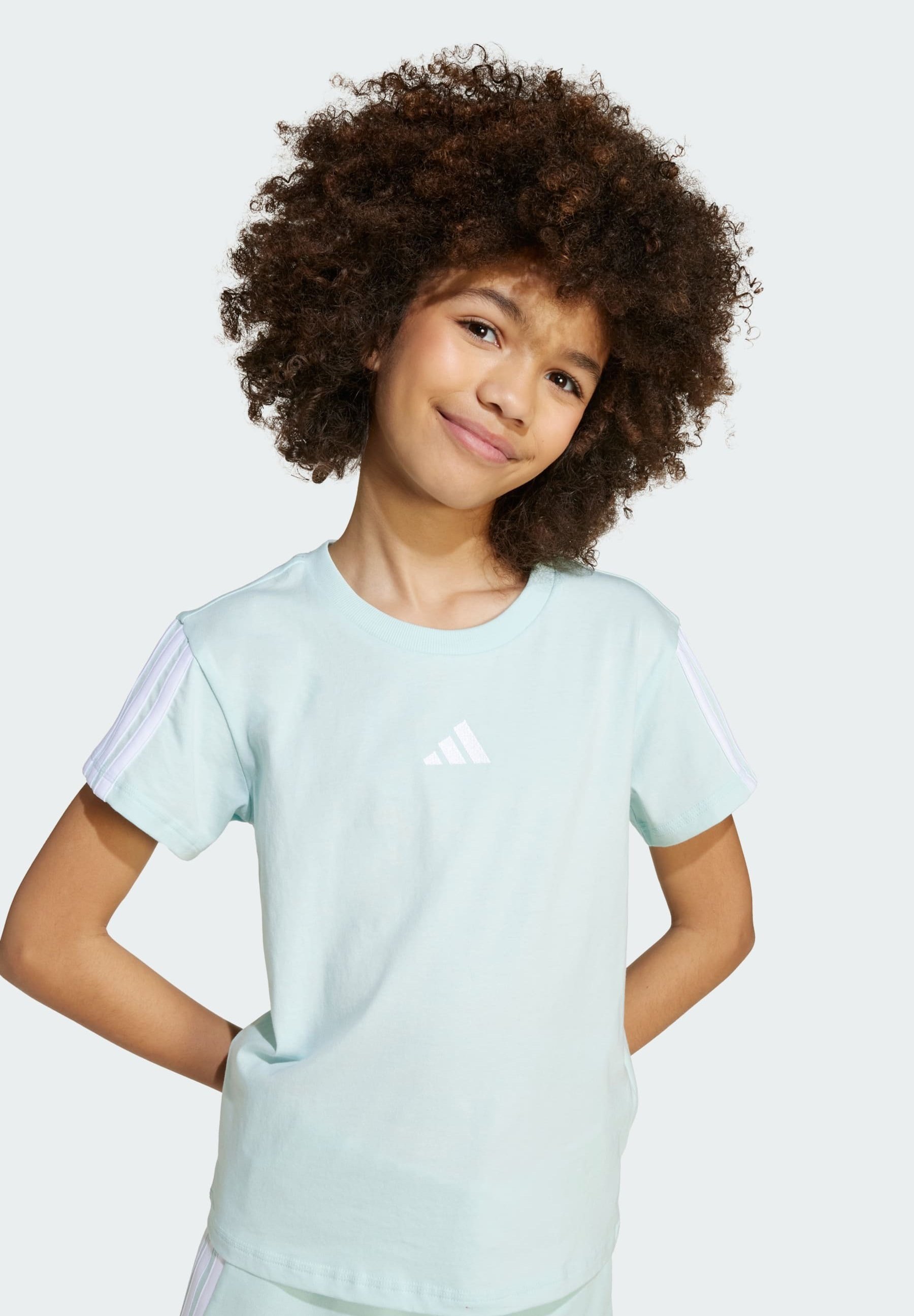 adidas Sportswear ESSENTIALS T-shirt - T-shirt met print - halo mint wit