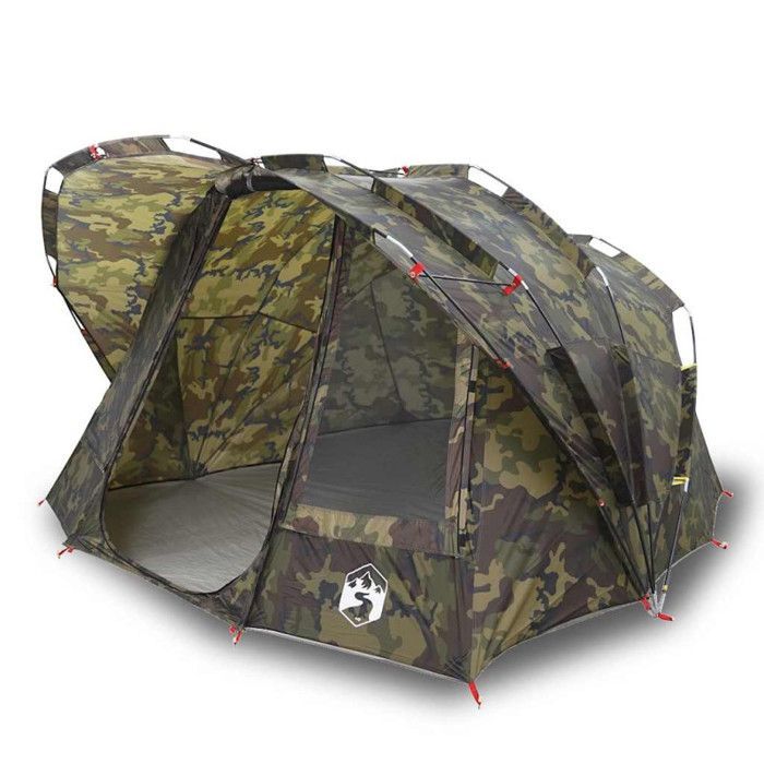Tienda de campaña de camuflaje impermeable para 5 personas vidaXL, ideal para pesca, acampada, jardín o como refugio al aire libre (4009394)