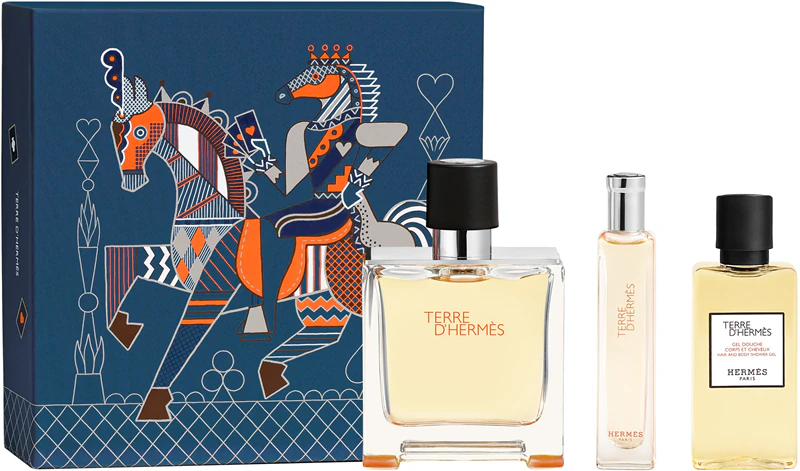 Conjunto de presente HERMÈS Terre d'Hermès, perfume para homem.