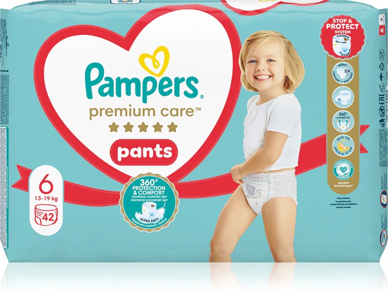 Pampers Premium Care Pants vienreizējās lietošanas autiņbiksītes, 6. izmērs