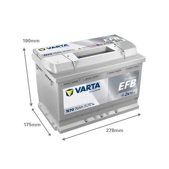 VARTA N70 Car Battery (+ right) 12V 70AH 760A