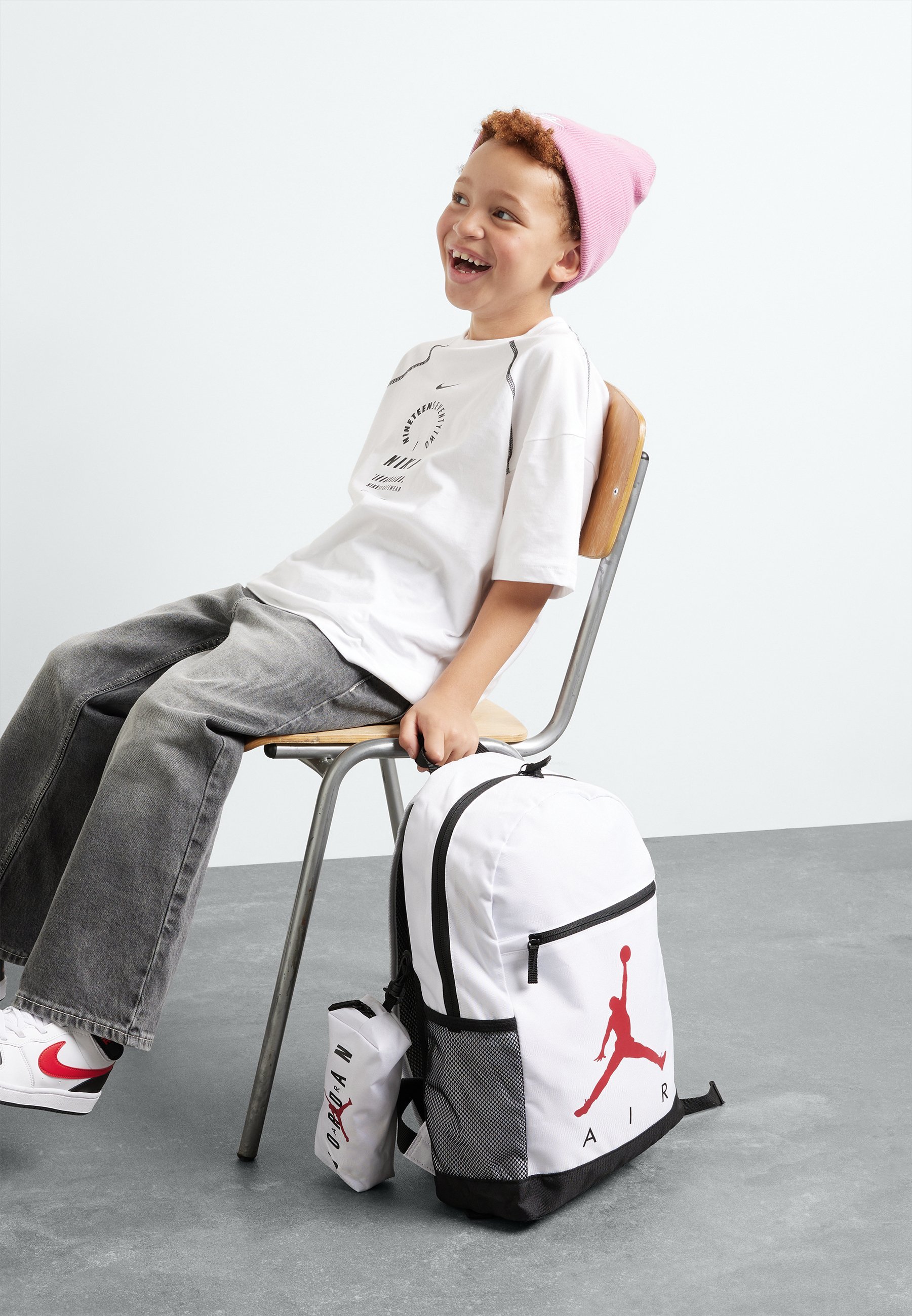 Jordan AIR SCHOOL RUGZAK UNISEX SET - Pennenbakje - wit