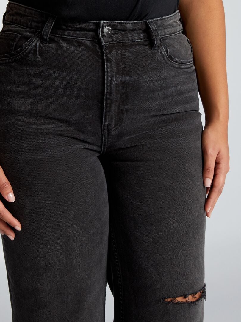 Pantalones vaqueros de pierna ancha - GRIS