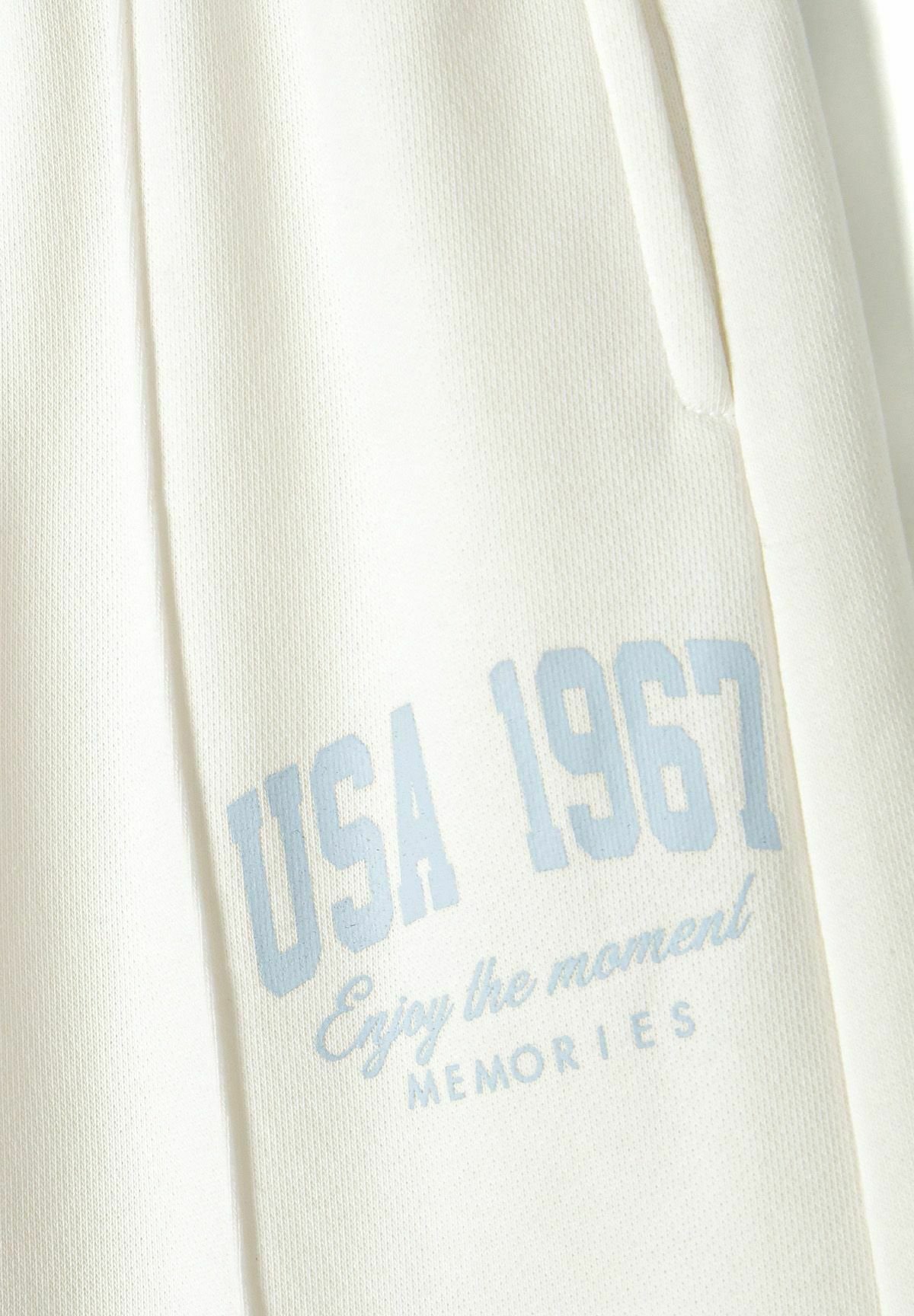 Completo sportivo MINOTI con zip corta e gamba larga - bianco