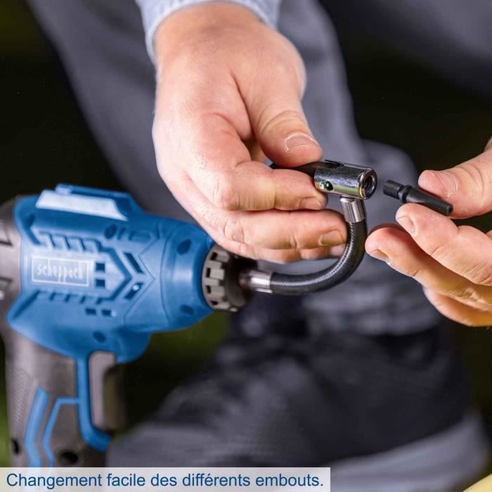 Compresseur sans fil C-AC20-X - pression max 7 bars - 6 accessoires inclus - SCHEPPACH 20V IXES - sans batterie ni chargeur
