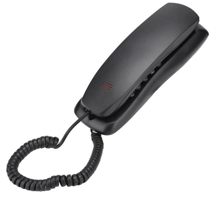 Teléfono de escritorio con cable KX T628 negro para inglés, montado en la pared, ideal para oficina en casa o cualquier otro uso.