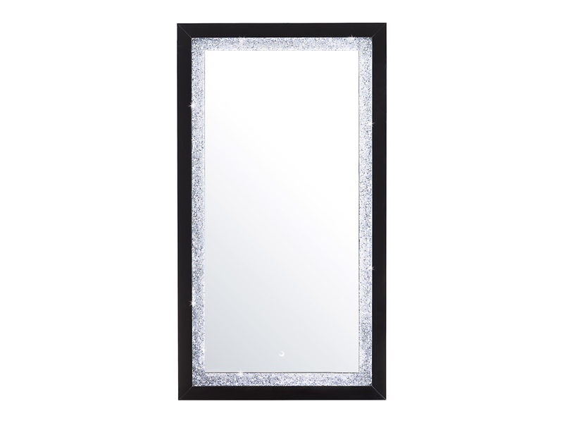 Lustro ścienne Noro 100x180 cm czarny/srebrny LED