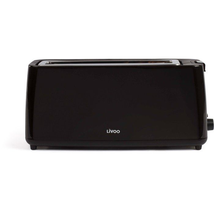 Langschlitztoaster – LIVOO – DOD168N – 900 W – Einstellbares Thermostat: 7 Stufen – Schwarz