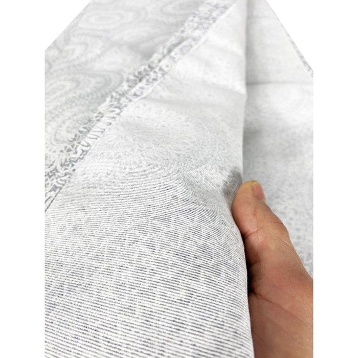 Colcha de cama - colcha acolchoada - Família Tex - 6475 - Capa de sofá em tecido Gran Foulard Loneta (círculos cinza, 1 lugar)