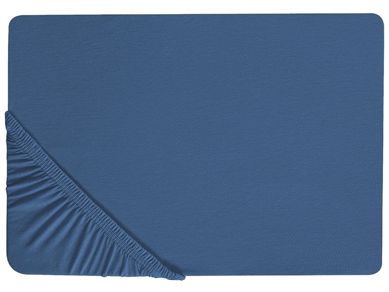 Bawełniane prześcieradło 160x200 cm granatowe
